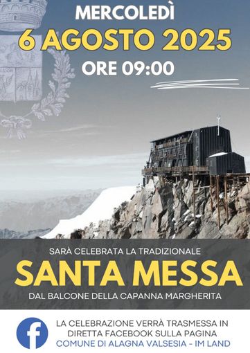 Capanna Margherita: il 6 agosto la celebrazione della Messa più alta d’Europa