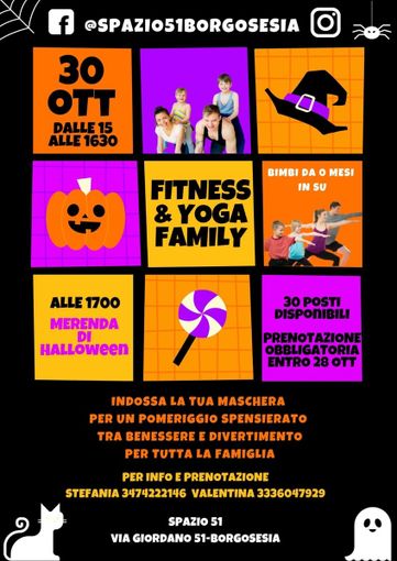 FITNESS &amp; YOGA FAMILY: Halloween tra benessere e divertimento a Borgosesia