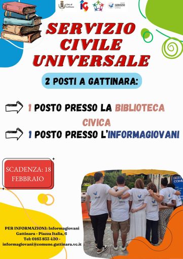 La locandina sul Servizio civile a Gattinara La locandina sul Servizio civile a Gattinara