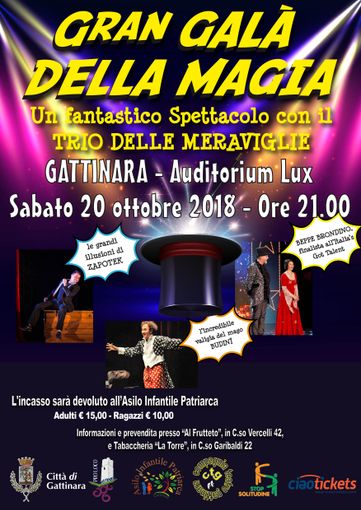 Il Gran Galà della magia a favore dell'asilo Patriarca
