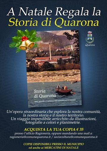 A Natale arriva un regalo speciale per riscoprire Quarona: disponibile il volume “Storia di Quarona”