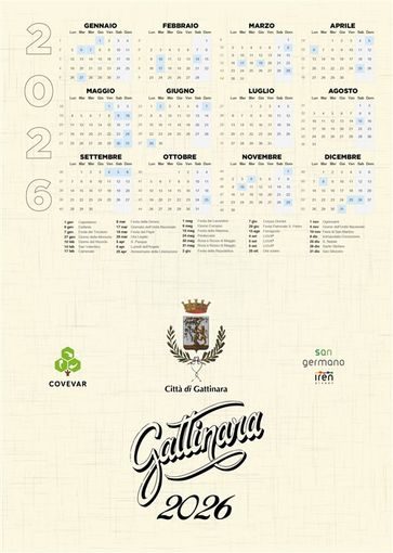 Gattinara, il calendario 2026 della raccolta differenziata diventa anche racconto della città
