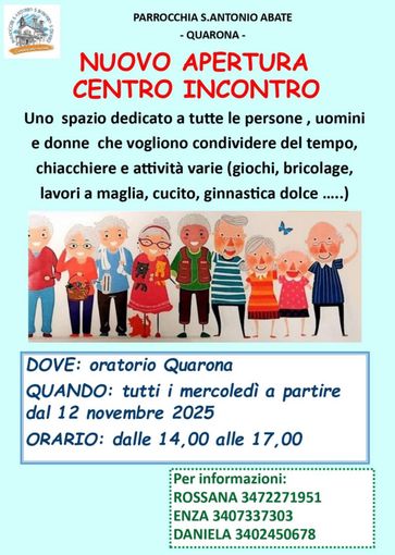 A Quarona apre il nuovo Centro Incontro: un luogo per condividere tempo e attività insieme