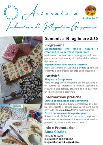 A Quarona il laboratorio “Artenatura” unisce passeggiata nel bosco e rilegatura giapponese