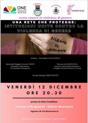 Borgosesia, una serata per capire e riconoscere la violenza di genere: istituzioni unite il 12 dicembre