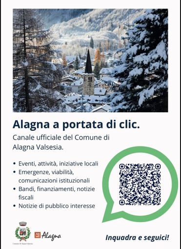 Alagna Valsesia “a portata di clic”: nasce il canale ufficiale del Comune per avvisi, eventi e emergenze