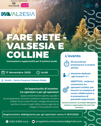Turismo Valsesia: a Varallo un evento per unire operatori e creare nuove sinergie