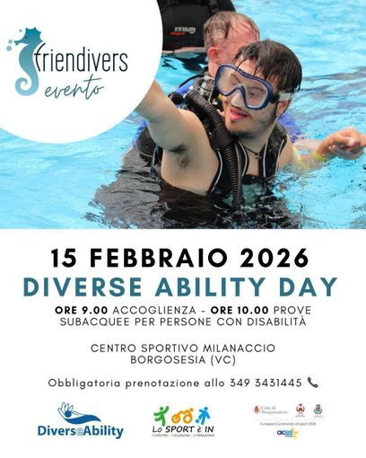 Un tuffo nell’inclusione: a Borgosesia il “Diverse Ability Day” con prove subacquee gratuite
