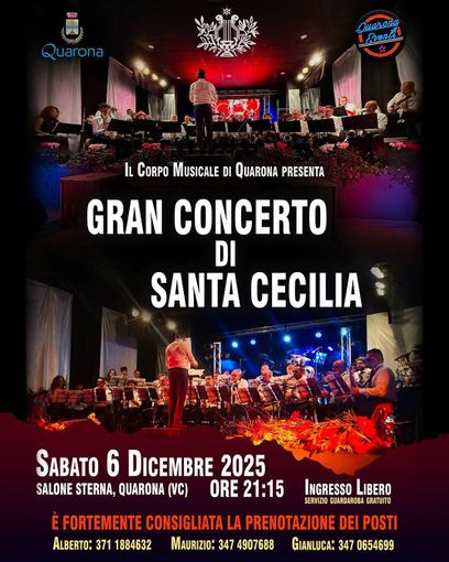 Quarona celebra Santa Cecilia con il tradizionale Gran Concerto Quarona celebra Santa Cecilia con il tradizionale Gran Concerto