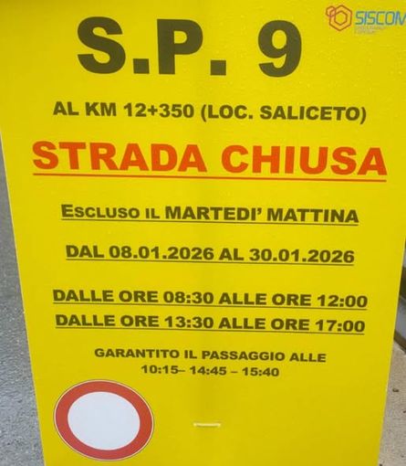 Val Mastallone, chiusure a fasce orarie sulla Provinciale 9 in località Saliceto