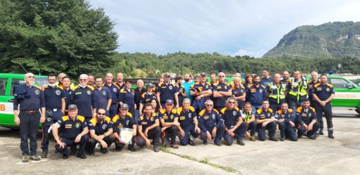 I volontari riuniti per la commemorazione I volontari riuniti per la commemorazione