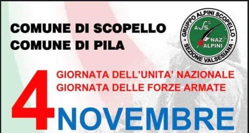 Scopello e Pila insieme per la Giornata Nazionale dell’Unità e delle Forze Armate