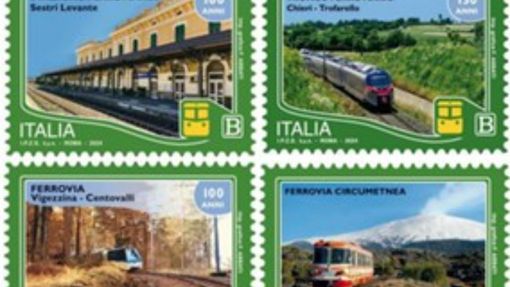 Il francobollo corre sui binari italiani Il francobollo corre sui binari italiani