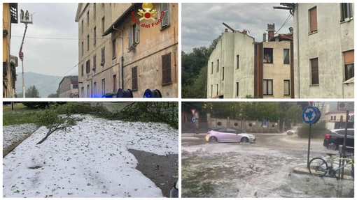 A Borgosesia danni e sfollati: le conseguenze della tempesta di ieri.