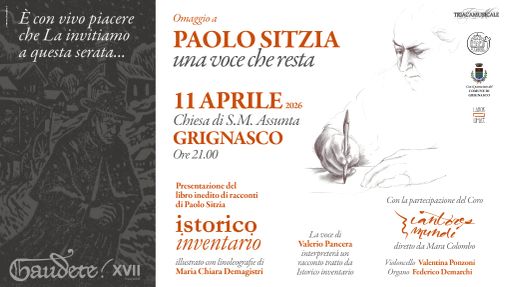 A Grignasco una serata in omaggio a Paolo Sitzia con la presentazione di “Istorico inventario” A Grignasco una serata in omaggio a Paolo Sitzia con la presentazione di “Istorico inventario”