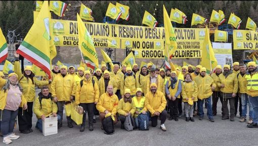 Coldiretti Biella alla manifestazione del Brennero: “Stop all'invasione di prodotti alimentari stranieri!&quot;.
