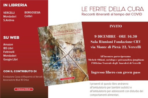 Vercelli, giovedì 9 dicembre la presentazione del volume redatto dagli psicologi dell'Asl Vercelli, giovedì 9 dicembre la presentazione del volume redatto dagli psicologi dell'Asl