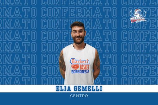 Barberi Valsesia Basket: Elia Gemelli confermato capitano Barberi Valsesia Basket: Elia Gemelli confermato capitano