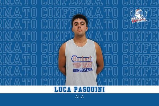 Luca Pasquini confermato in maglia Barberi Valsesia Basket per la prossima stagione Luca Pasquini confermato in maglia Barberi Valsesia Basket per la prossima stagione