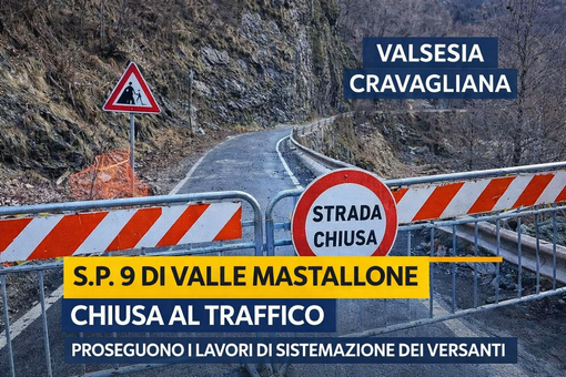 Cravagliana, prorogata la chiusura della Sp 9 in Valle Mastallone per i lavori di sistemazione versanti