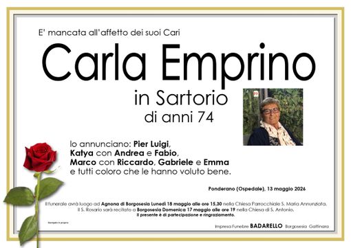 Carla Emprino in Sartorio