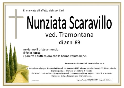 Nunziata Scaravillo, ved. Tramontana