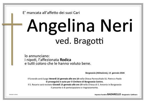 Angelina Neri ved. Bragotti