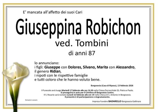 Giuseppina Robichon, ved. Tombini