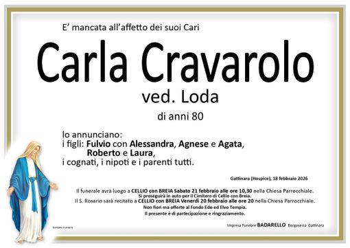 Carla Cravarolo, ved. Loda