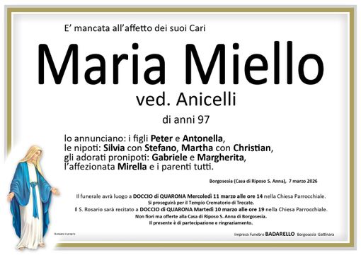 Maria Miello, ved. Anicelli