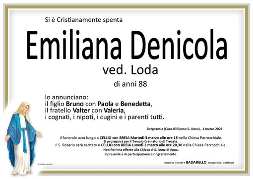 Emiliana Denicola, ved. Loda