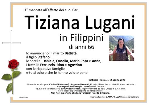 Tiziana Lugani in Filippini Tiziana Lugani in Filippini