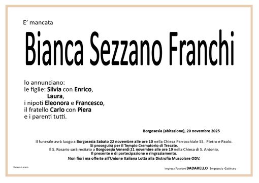 Bianca Sezzano Franchi Bianca Sezzano Franchi
