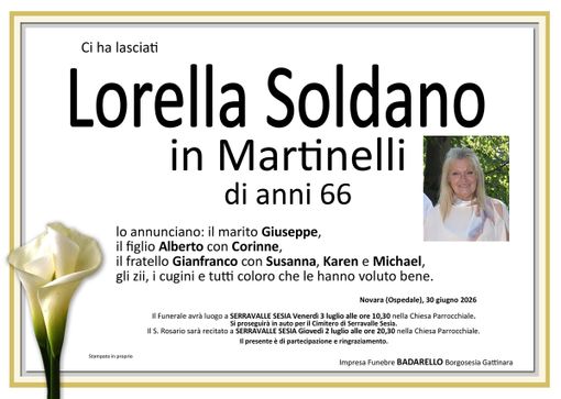 Lorella Soldano in Martinelli Lorella Soldano in Martinelli