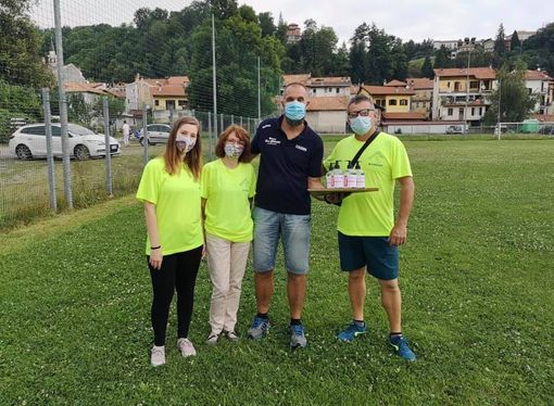 A Pray il Parco Bau dona igienizzanti agli atleti