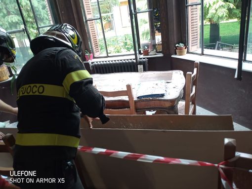 Varallo, cede soffitto Villa Virginia: sta bene l'impiegata coinvolta