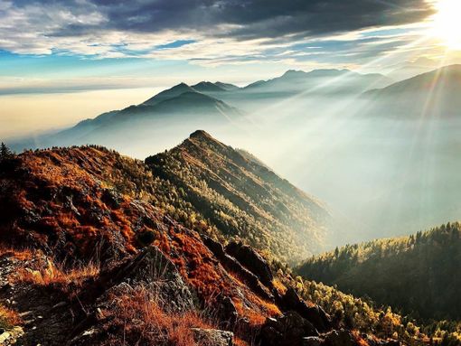 Il panorama autunnale all'Oasi Zegna