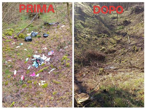 Gattinara, rimossi rifiuti abbandonati vicino ai ruderi di San Sebastiano