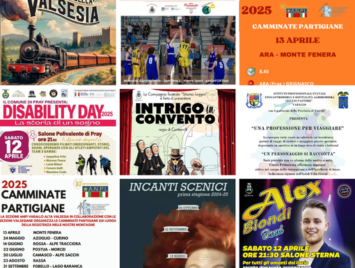 I consigli del fine settimana di valsesianotizie.it, gli eventi dall'11 al 13 aprile 2025