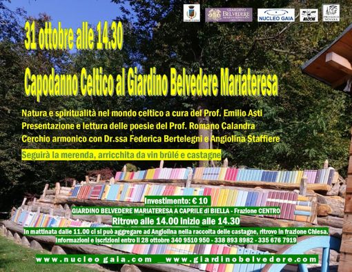 Caprile, il capodanno celtico al giardino Belvedere Mariateresa