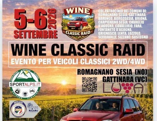 Romagnano Sesia, il Wine Classic Raid raddoppia: due giorni tra motori storici e territorio