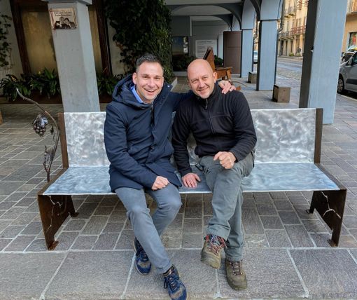 Gattinara: panchina DiVina in piazza Italia