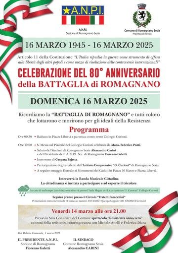 Romagnano celebra l'ottantesimo anniversario della Battaglia