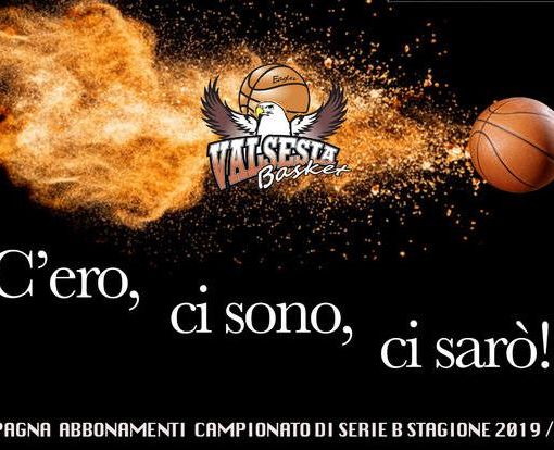Valsesia Basket: Campagna abbonamenti 2019-2020 &quot;C'ero, ci sono, ci sarò!&quot;