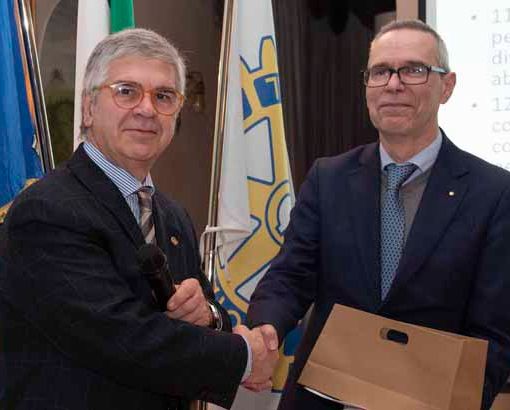 Fulvio Caligaris, Presidente Rotary Club di Gattinara e Marco Castelli