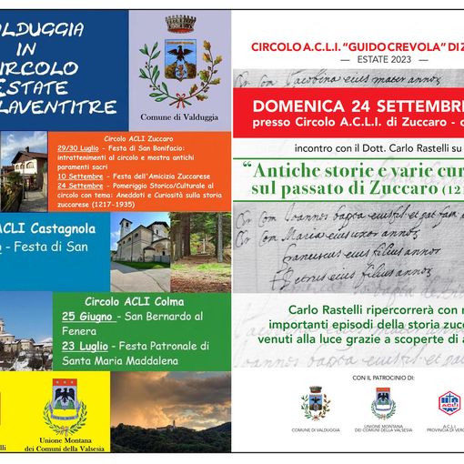 Al Circolo ACLI &quot;Guido Crevola&quot; di Zuccaro proseguono gli eventi programmati nell'ambito di &quot;Valduggia in Circolo Duemilaventitre&quot;.