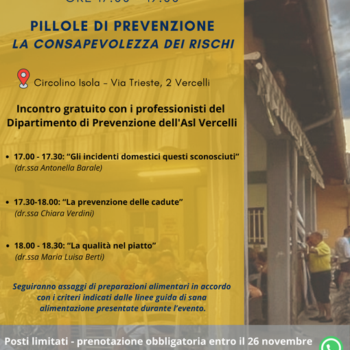 Un evento per informare cu come prevenire gli infortuni domestici