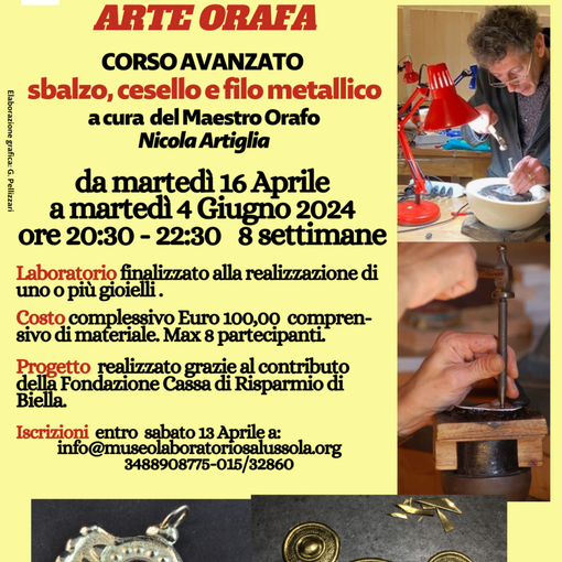 Al Museo dell’Oro e della Pietra di Salussola ritornano i laboratori dell’ ORO e della PIETRA