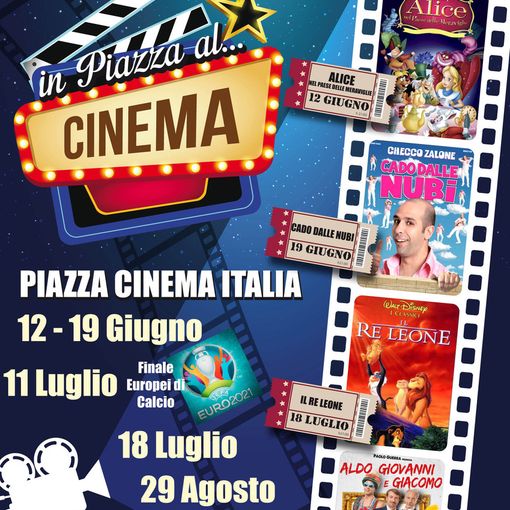 Gattinara: “IN PIAZZA AL CINEMA” 4 appuntamenti dedicati al cinema all’aperto