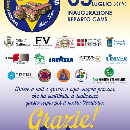 Venerdì si inaugura il Reparto CAVS dell’Ospedale di Gattinara